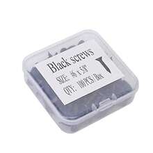 #6 X 5/8" Wood Screws 100pcs Black Flat  Screws Self Tapping Wood Screws Carbon Steel Assorted Drywall Screws For Wood Cabinet Furniture - 6 X 58 - 查看 7