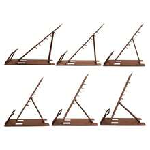 Book Stand Metal Desk Book Holder, Book Holders For Reading Hands Free, Adjustable Cookbook Documents Holder, Portable Bookstand For Music Books, Textbook, Recipe, Tablet, Ipad (Brown) - Brown - View 5