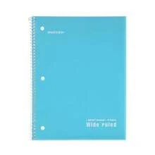 Spiral Notebooks - 1 Subject, Poly Cover, 70 Sheets, WIDE Ruled, 8in X 10in, Bulk Pack, Primary Color Waterproof Covers, Set Of 6 - For Schoolsss, Office, Business, Professional (04658) - PolyCover-wideRuled - View 5