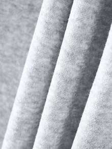 美好的一天，友善积极的字母图案可爱女式宽松圆领长袖休闲卫衣，秋冬款 - 灰色 - 查看 3