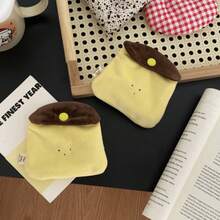 1/2pcs Set Fashionable Color Block Coin Purse, Creative Mini Plush Earphone Holder & Card Case - Multicolor - View 11