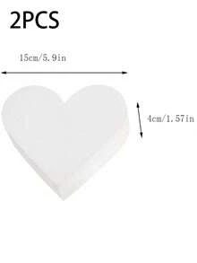 2/4/8个装白色心形泡沫——非常适合婚礼、生日、创意烘焙和作为手工材料。适用于婚礼装饰、家居装饰、客厅装饰、人造花和鲜花插花，以及各种DIY家居手工项目。 - 愛心15cm - 查看 7