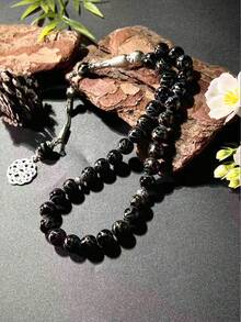 1pc 33 Beads Green Glass Tasbih Pendant, Portable For Dhikr & Prayer, Religious Accessory - Multicolor - View 8