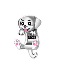 Cute Panda Animal 925 Sterling Silver Charms For Bracelets And Necklace Dangle Pendants Butterfly Elephant Dog Bead Jewelry Present For Women Family Friends - 小狗飾品 - 查看 1