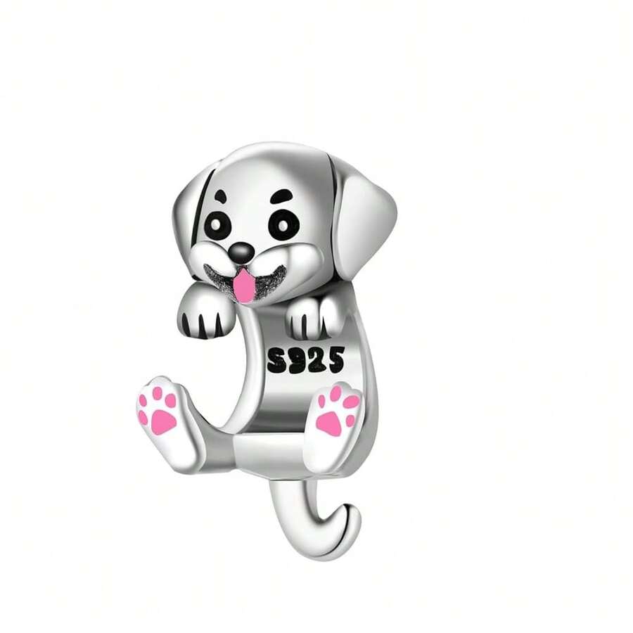 Cute Panda Animal 925 Sterling Silver Charms For Bracelets And Necklace Dangle Pendants Butterfly Elephant Dog Bead Jewelry Present For Women Family Friends - 小狗飾品 - 查看 1