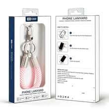 Cordón de muñeca anti-pérdida para teléfono con hebilla de metal y junta, longitud: 10,6 cm - Rosa Pálido - Ver 10