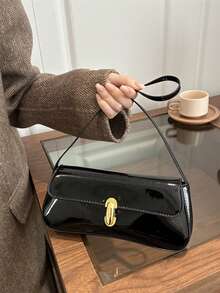 Women's Fashion Versatile Minimalist Shoulder Bag, Suitable For Daily Use - Black - View 2
