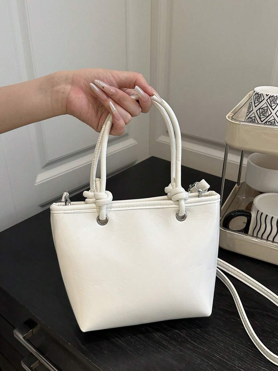 时尚休闲个性化手提包，简约女士小众单肩包，新款时尚斜挎水桶包 - 彩色 - 查看 1