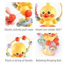 1 pieza Silla alta para bebé con ventosa, juguete de sonajero para bebé, juguete de agarre interactivo, juguete de animales giratorios, juguete sensorial de desarrollo para viajar, adecuado para bebés niños y niñas como regalo - Multicolor - Ver 9