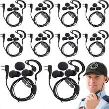 Paquete de 10 Walkie Talkie Auricular con Micrófono, 2-Pin Conducto Acústico Auricular, Auriculares de Tubo Acústico, Accesorios Walkie Talkie Compatible con BaoFeng, Linton, Kenwood, ect. - Negro - Ver 8