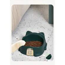 Large Capacity Anti-Slip Ceramic Water & Food Bowl, Cartoon Wide Bottom Design, Suitable For Cats & Small Dogs - 100ml - View 8