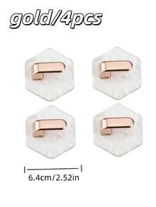 1pc/4pcs Adhesive Wall Hooks, Bathroom Organizer Hooks, No Drilling Jewelry Holder Hooks, Coat Hooks For Entryway, Closet, Cabinet - Multicolor - View 7