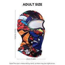 Street Style Graffiti Print Balaclava Mask, Breathable Quick-Dry Face Cover For Cycling, Hiking, Fishing, Running - Multicolor - View 2