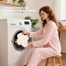 4pcs Washable Lace Trim Sanitary Pad Set, Foldable Design, Style, Breathable & Comfortable, Good Absorbency, Suitable For Home & Outdoor Use, Available In Different Sizes For Women