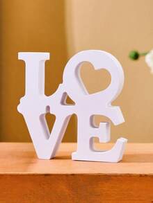 1pc LOVE Letter Hanging Decor, White, DIY Color, Heart Shaped Ornament, Home Decor, Suitable For Indoor & Outdoor Use - Perfect Valentine's Day Gift For Girlfriend/Boyfriend, Office Decoration, Room Decor, Wedding Decoration, Wedding Supplies, Valentine's Day Decor, Romantic Gift, Valentine's Day - Multicolor - View 8