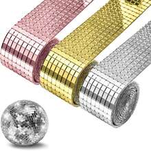 5x5mm Self-Adhesive Acrylic Mirror Tiles, Mini Square Sticky Back Mosaic For DIY Disco Ball, Art Crafts, Home Interior Wall Decor - 銀色 - 查看 7