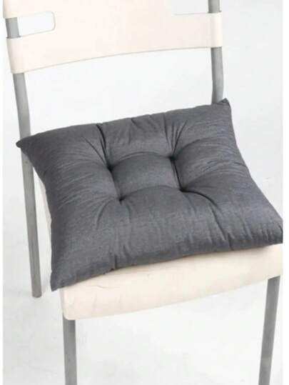 "Premium Plush Single Seat Cushion 40*40 Cm With Special Stitching, Tufted, Tie-On, Comfortable Chair Cushion"