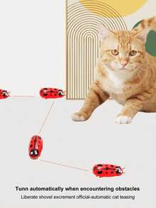 1pc Automatic Flutter Interactive Cat Toy (Random Color) - Multicolor - View 6