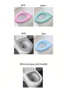 1pc Creative Pumpkin Pattern Universal Toilet Seat Cover, Thickened Washable Toilet Mat, Bathroom Decor, Autumn Decoration - Multicolor - View 2