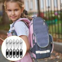 10 Pcs Clips de Mosquetn, Mosqueton Llavero, Mosquetn Doble, Hebilla de Cremallera de Repuesto Antirrobo, Mosquetn, S Llavero de Resorte Doble, para Viajes de Camping, Mochilas - Negro - Ver 6