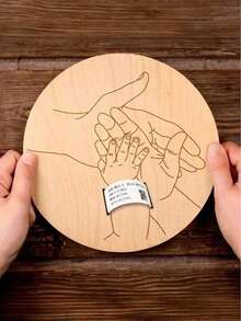 Newborn Hospital Bracelet, Customizable, Can Be Used As Keepsake, Personalized Baby Gift, Pregnancy Announcement, Birth Announcement, Laser-Cut Wooden Fiber Pregnancy Bracelet, Mother's Day And Father's Day Gift - Multicolor - View 10