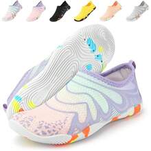 Zapatos de Agua para Niños, Ligeros y Secado Rápido, Ideales para Playa y Piscina - Rosa-azul - Ver 3