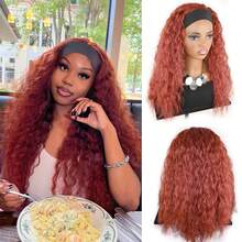 Wet And Wavy Headband Wig] Water Wave Half Wig - Curly Headband Wig For Women- Synthetic, Glueless, Wet And Wavy, Daily Use - Multicolor - View 11