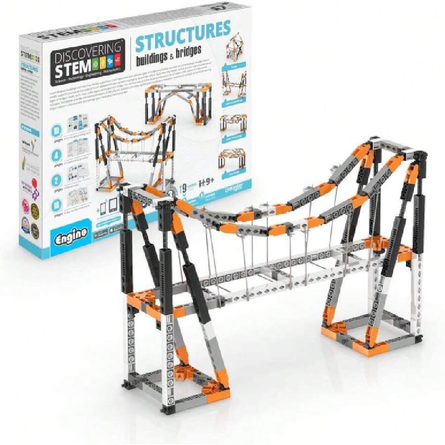 Stem - Juguetes de Construcción Edificios y Puentes, Juguetes de Aprendizaje para Niños Mayores de 9 Años, Juguetes Educativos, Regalos para Niños y Niñas, (9 Modelos a Crear),38931868 - Multicolor - Ver 1