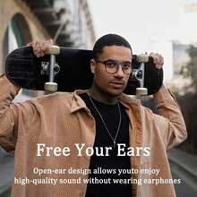 VUB 2026 Wireless Smart Glasses, Auto-Dimming Lenses, Touch Operation, Built-In Microphone, HD Audio, Wireless Connection, Rechargeable Battery, Suitable For Office, Outdoor, Sports, Driving, Music Playback, Hands-Free Calling - Ideal Holiday Gift! - 黑色 - 查看 6