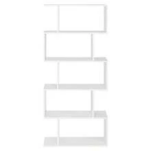 swfVASAGLE Estanteria de Madera Estante de exhibicion y Divisor de habitacion estanteria Decorativa no Empotrado estanteria de Almacenamiento de 5 Niveles Color Blancoawd - blanco - Ver 8