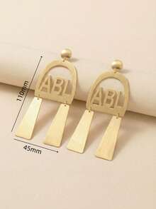 Custom Name Earring,Gold Plated Stainless Steel Dangle Earrings: Lightweight Statement Jewelry,Elegant Statement Jewelry ,Name Hoops Earring,Best Friend Gift,Mother's Day Gift, Anniversary Gift - Multicolor - View 4