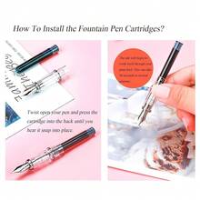 Ink Cartridges For Hongdian Fountain Pen, Set Of 35 Pen Refills Ink Cartridges, 3.4 Mm Bore Diameter, Brown - Màu nâu - Xem 6