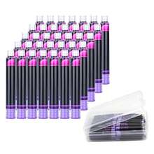 35 Pieces Ink Cartridges For Fountain Pen With Storage Box, 3.4 Mm Bore Diameter, Purple - Purple - View 2