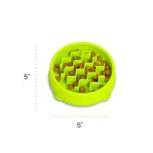 Catstages Kitty Slow Feeder Bowl For Cats & Small Dogs, Puzzle Dish For Fast Eaters, For Wet Or Dry Food, Helps Slow Eating & Aid Digestion, Non-Slip, Made Without BPA, 3/4 Cup, 5-Inch, Green - 500ml - Xem 8