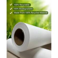 Kraft Paper Roll 12\ X 98ft, White Craft Paper 80GMS For Gift Package/Bouquet Flower Wrapping/ Arts Drawing/Bulletin Board/DIY/Box Moving Filler/Shipping Supplies/Table Cover, Unwaxed & Uncoated - 12吋x98英尺-白色 - 查看 3