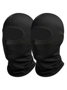 1/2/3pcs Unisex Plain Balaclava Ski Mask, Suitable For Daily Wear, Cycling, Sun Protection, UV Protection