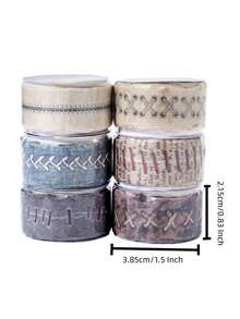 Retro Sewing Theme Washi Tape Vintage Decorative Adhesive Tearable Masking Tapes Decoration Handmade For Collage Art DIY Junk Journals Stationery