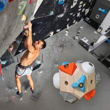 1pc Handmade Rock Texture Climbing Trainer - Portable Finger Strength Training Device With Non-Slip Grip And Realistic Rock Surface Texture, Available In Multiple Colors (Black, Gray, Blue, Orange, White) - Durable Fitness Ball For Indoor/Outdoor Use, Enhances Core Strength And Climbing Practice - Ideal Gift For Climbers, Gym And Outdoor Enthusiasts - Multicolor - View 11
