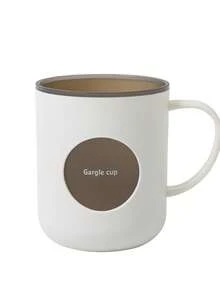 [Customized] Dual-Color Dual-Layer Rinse Cup, Customizable Name, Couples Bathroom Cup, Skin-Friendly Material + Stylish Contrast Color Design, Compact Size, Built-In Handle For Easy Grip, Exclusive Customized Text To Avoid Sharing, Keeps Vanity Tidy, One Person One Cup For Better Hygiene, Suitable For Rental, Home, Dorm