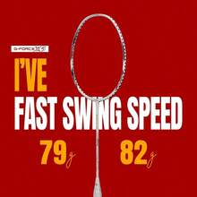 GForce X5 Raqueta de bdminton de fibra de carbono con cubierta completa gratuita 82 gramos, 28 libras - Blancorojo - Ver 7