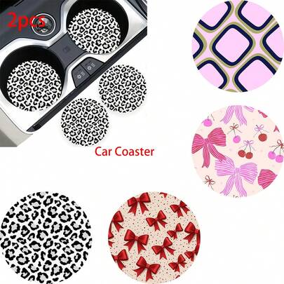 2个装汽车杯垫 时尚耐用 速干防滑汽车杯垫