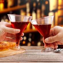 3/1 Pc Martini Glass, Unbreakable Plastic Champagne Flute, Shatterproof Champagne Cup, Suitable For Wedding, Birthday Party, Gathering - Multiple Colors/random Styles - View 4