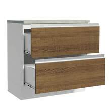 Gabinete Bajo Cocina Madesa Glamy 80cm Blanco/Marrón 12 - Multicolor - Ver 3