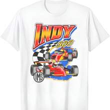 Indys 500 1991 Willy T Ribbs & Davy Hamilton Race Retro-Style T-Shirt - 白色 - 查看 1