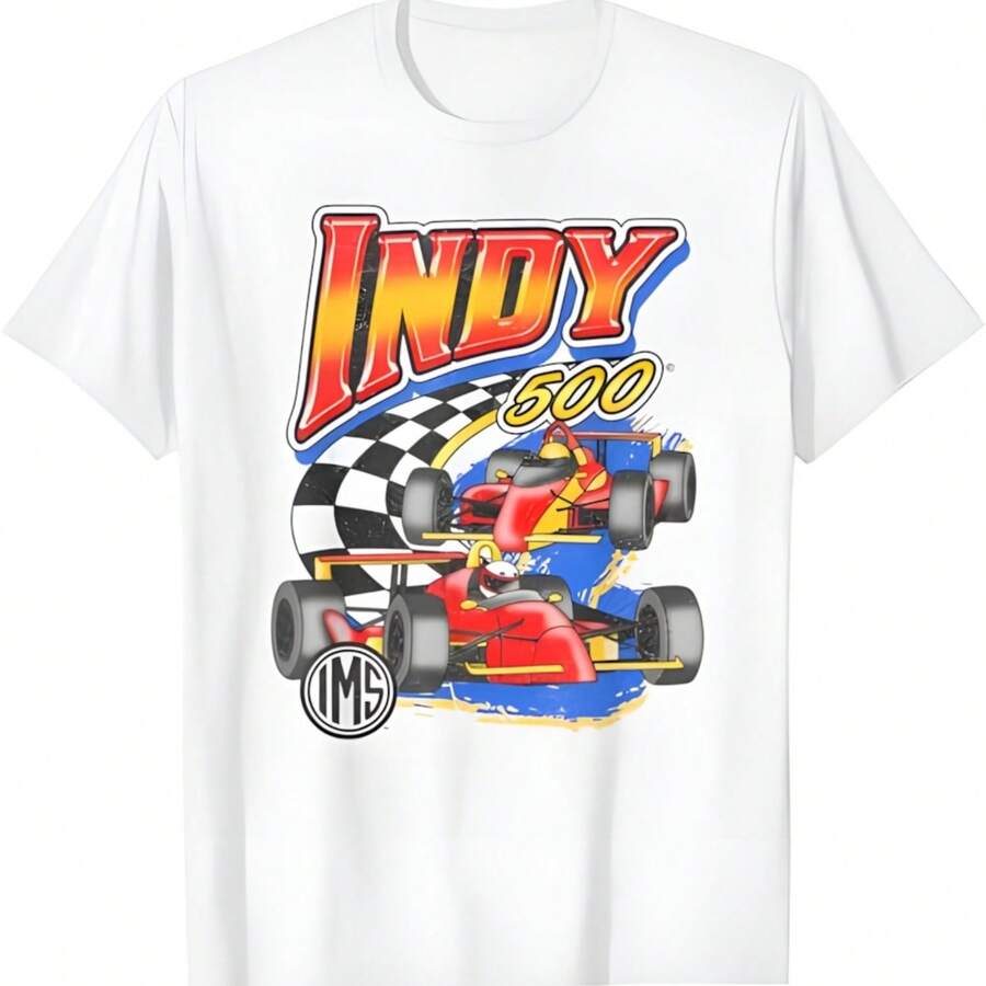Indys 500 1991 Willy T Ribbs & Davy Hamilton Race Retro-Style T-Shirt - 白色 - 查看 1