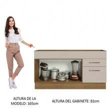 Gabinete Bajo Cocina Madesa Agata 150cm Sin Encimera MC 10 - Multicolor - Ver 4