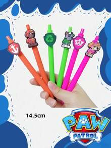 1pc Paw Patrol Character Themed Pen, Suitable For Exams And Office Use, Random Color And Style, Includes Characters Such As Rubble, Chase, Rocky, Zuma, Skye, Everest, Tracker, Tuck, Ella, Rex, WildCat, Liberty. Creative And Student Stationery, Office Signing Supplies, Ideal Gift For Family, Friends And Colleagues, Stationery Gift, School Supplies, Back To School Season, Festival. The Image Is For Reference Only, The Actual Product May Vary. - Multicolor - View 7