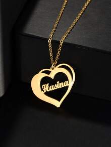 [Valentine's Day Series] Personalized Customized Love Nameplate, Personalized Customized Jewelry, Exclusive Customized Name, Stainless Steel Customized Jewelry, Exquisite Gift Box - Double Chain - View 8