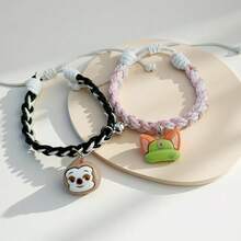 2pcs/1pc Disney Zootopia Cartoon Character Braided Bracelet Set, Cartoon Couple Bracelet, Niche Design Magnetic Bracelet, Suitable As Valentine's Day Gift, Birthday Gift, Party Gift, Christmas Gift, Fan Gift - Multicolor - View 11