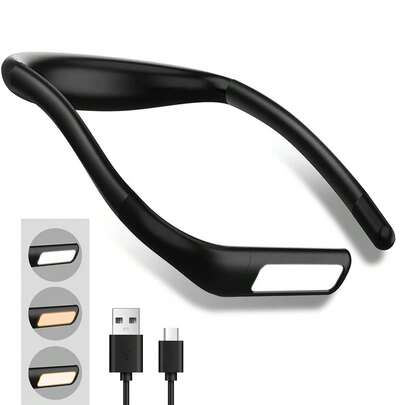 2000mAh Rechargeable Neck Hanging Reading Light, Wide Lamp Head, Gift For Booklovers, Suitable For Reading, Camping, Knitting, Birthday, Christmas, Unisex